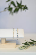 Armbandset 'J' - silber/türkis mit Süßwasserperlen als Highlight