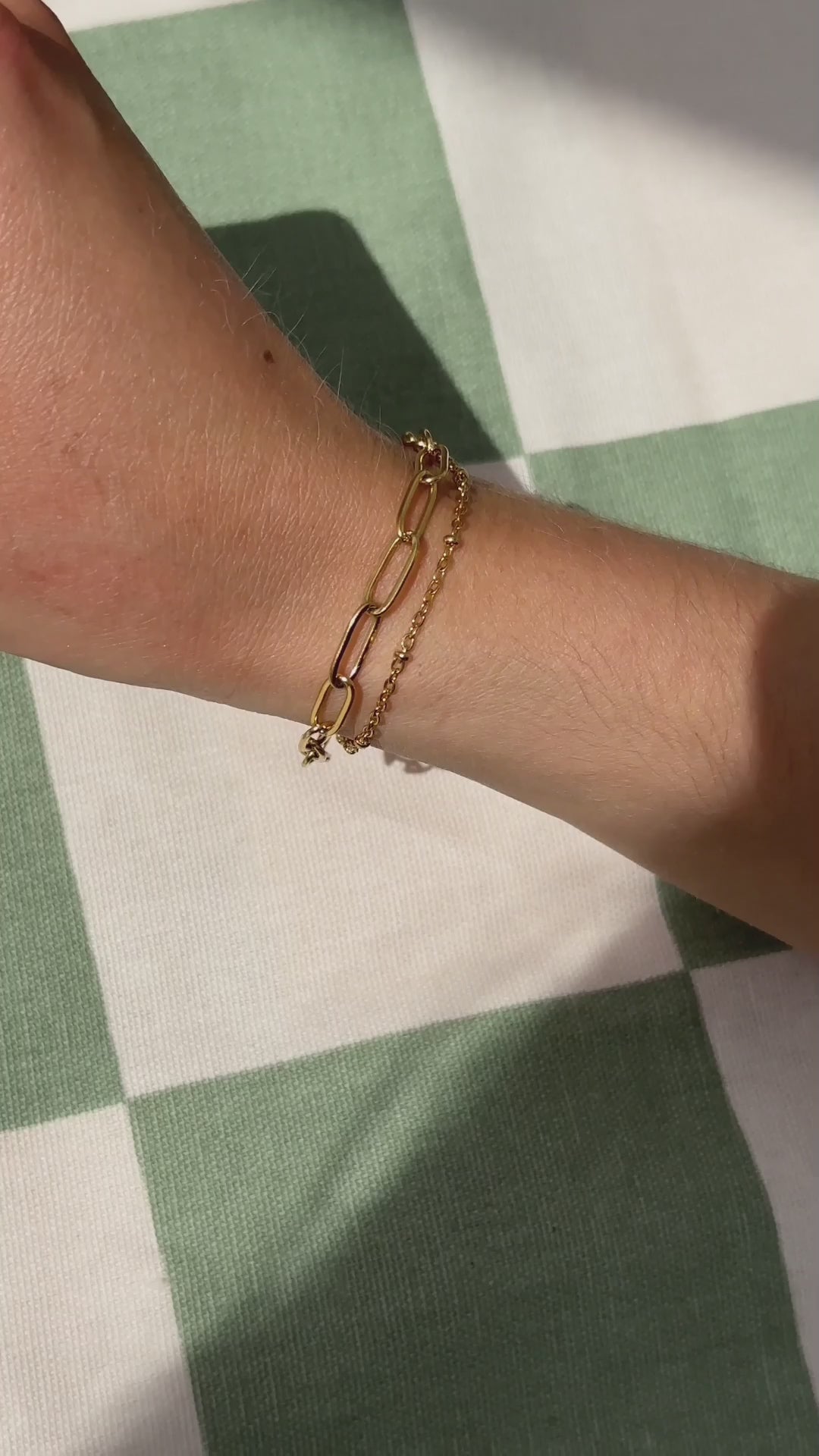 doppeltes Gliederarmband - Büroklammerkette 2 in 1