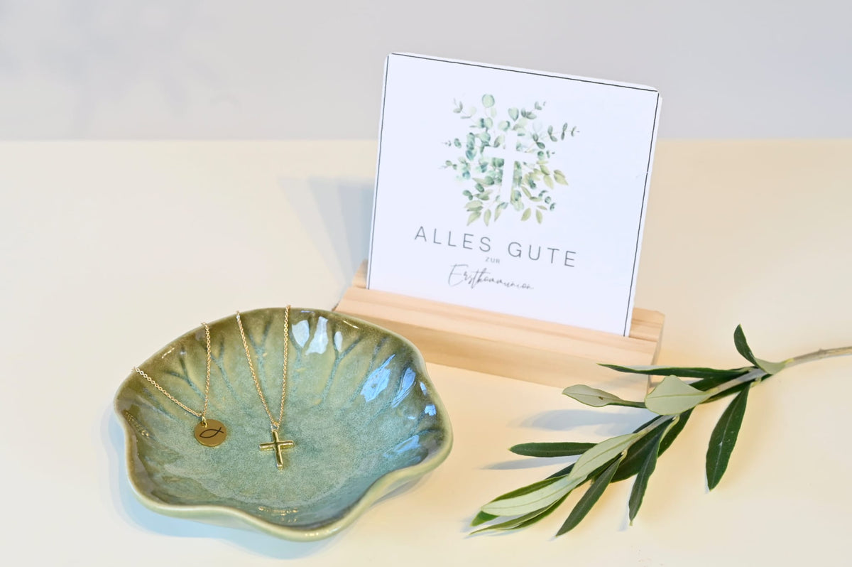 Kinderkette/Halskette Kreuz - Geschenk Erstkommunion/Taufe/Glück/Gottes Segen