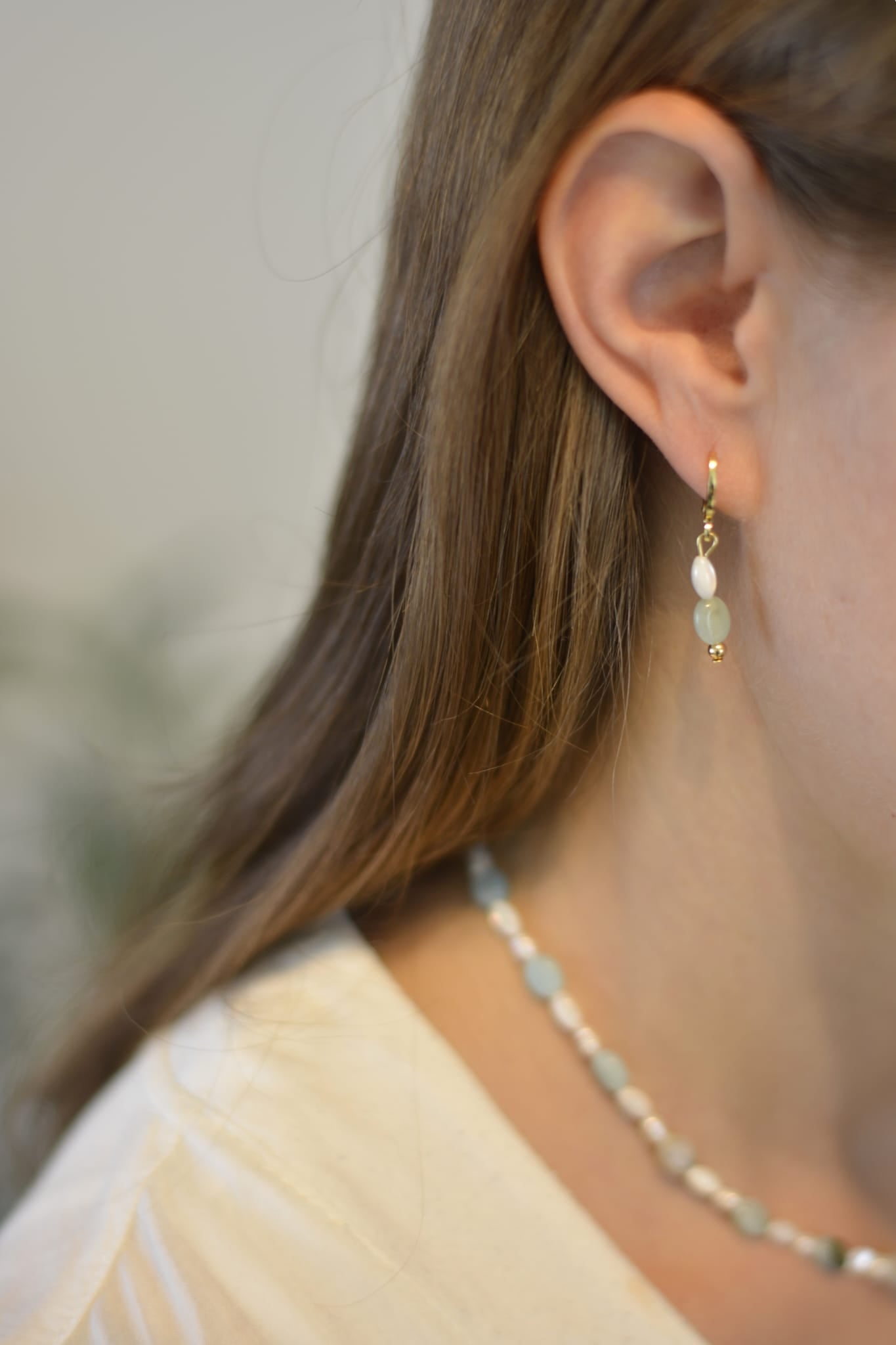 'Feel like summer' -Schmuckset: Handgefertigtes Ensemble mit vergoldeten Details