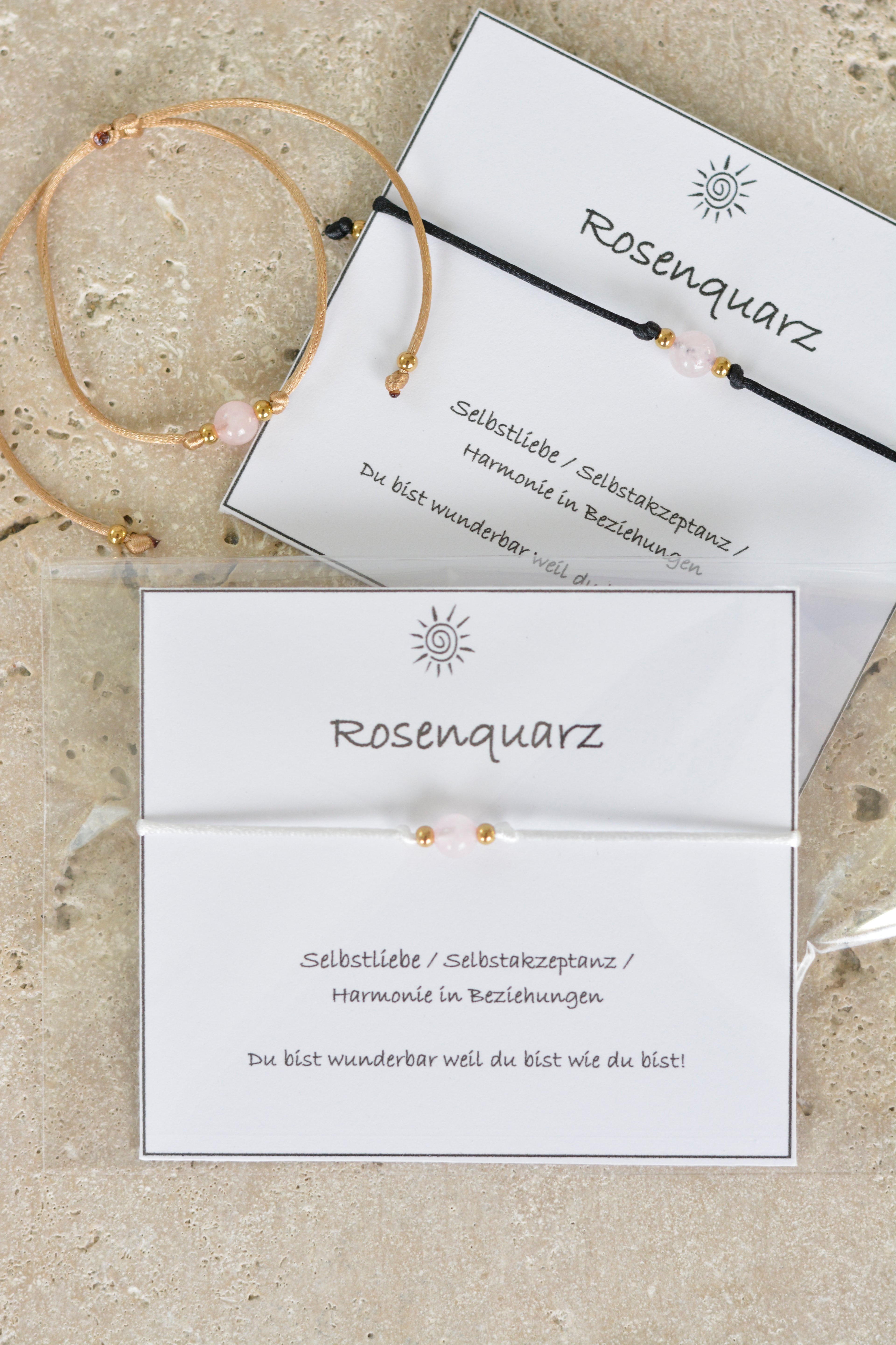 Feines Rosenquarz-Armband - Edelsteinarmband