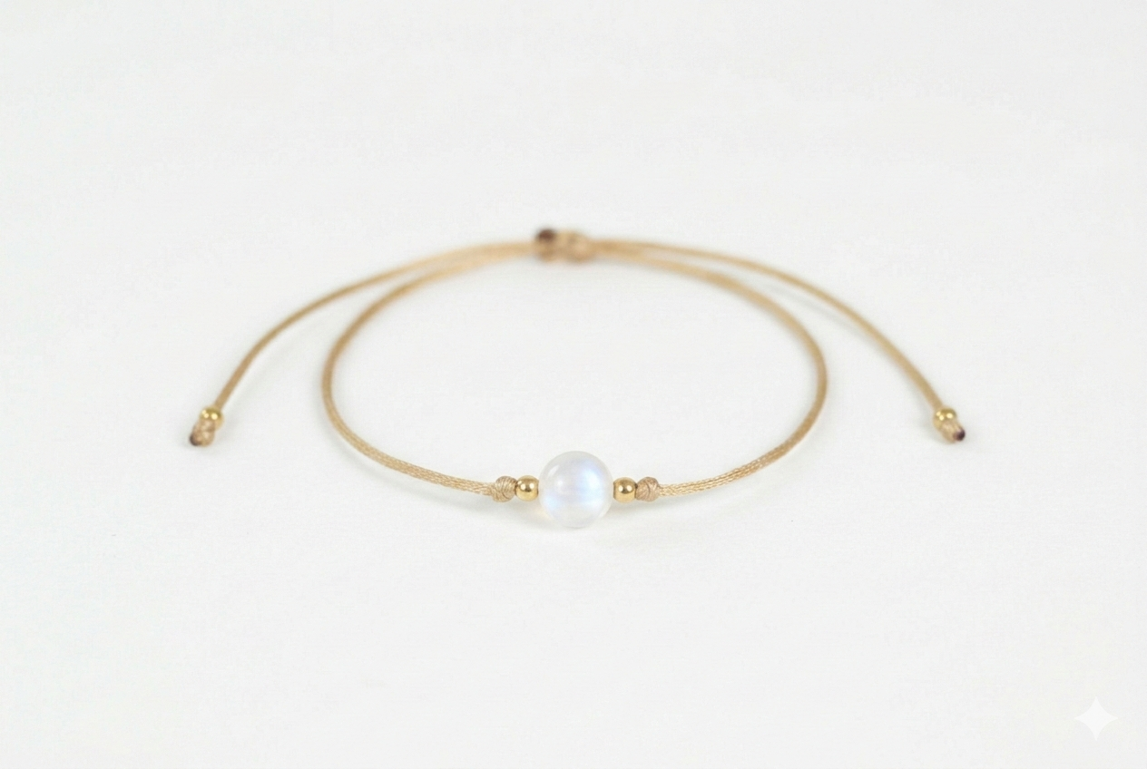 Mondschein‑Eleganz – Armband mit echtem Mondstein