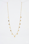 Layering Halskette mit goldenen Plättchen