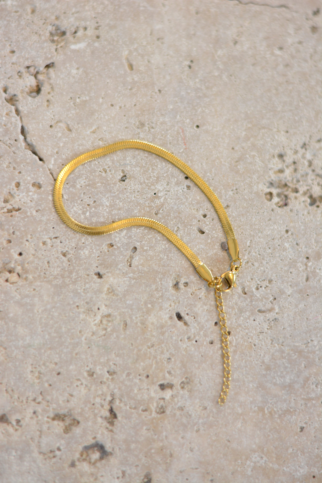 Armband Schlangenkette - gold wasserfest
