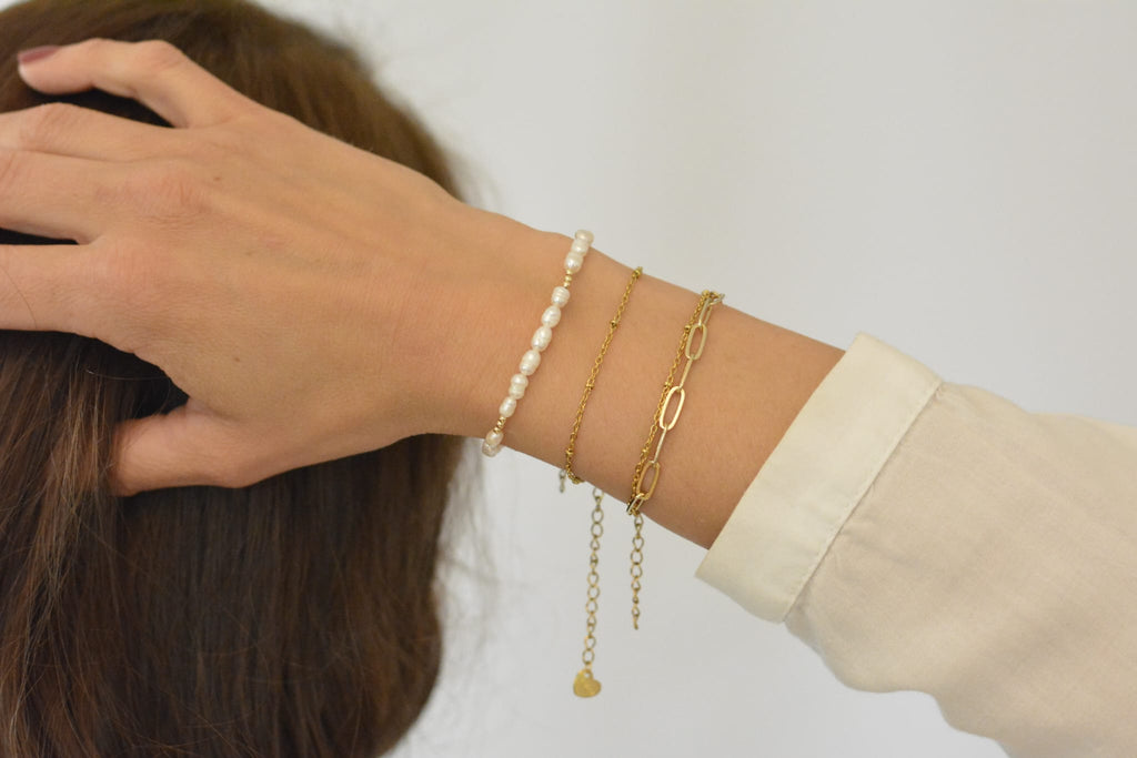 doppeltes Gliederarmband - Büroklammerkette 2 in 1
