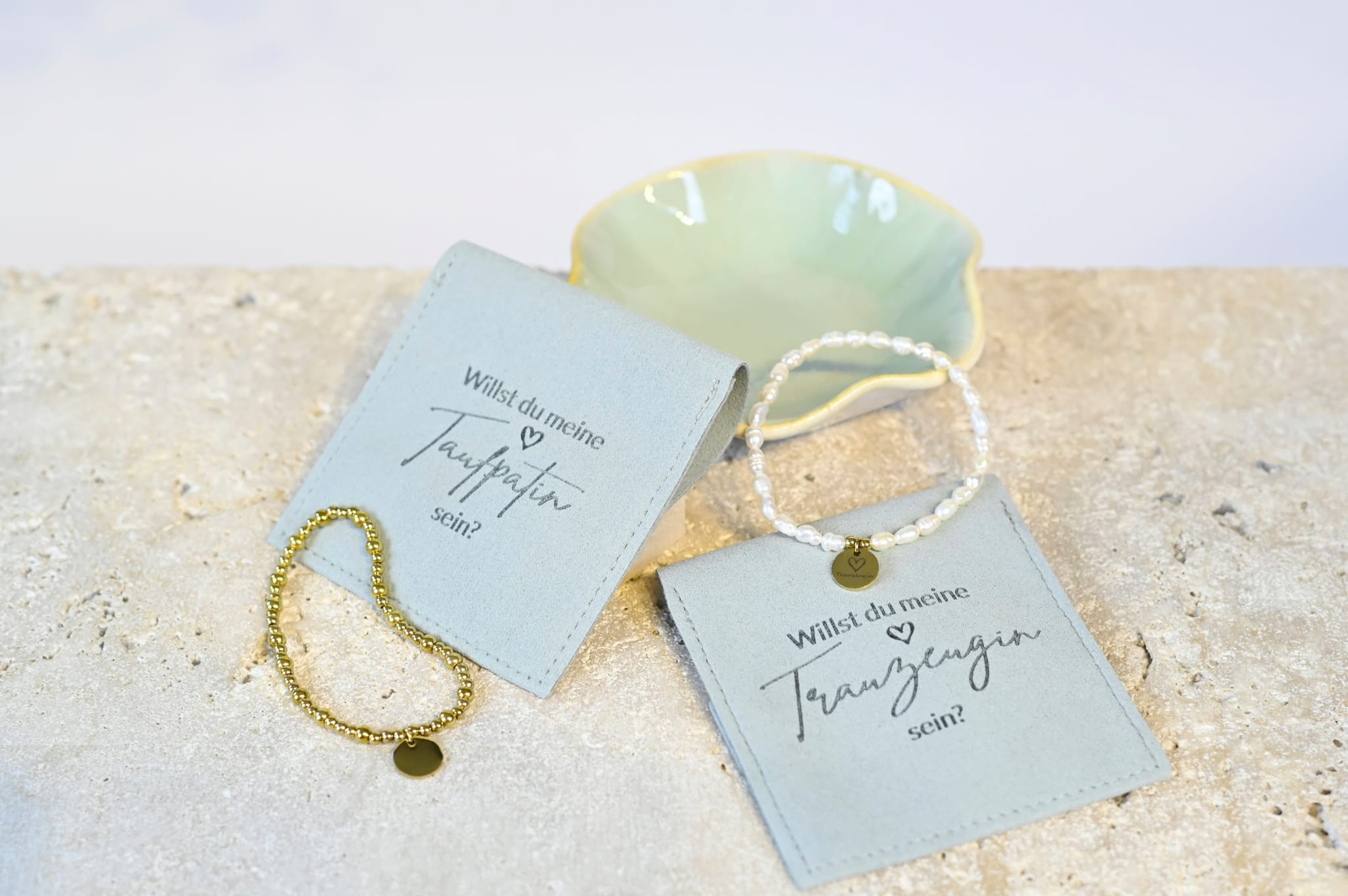Süßwasserperlen Armband Trauzeugin fragen – Willst du meine Trauzeugin sein? Willst du mein Taufpate/in sein? Geschenkarmband mit Gravur-Plättchen, Perlenarmband Hochzeit