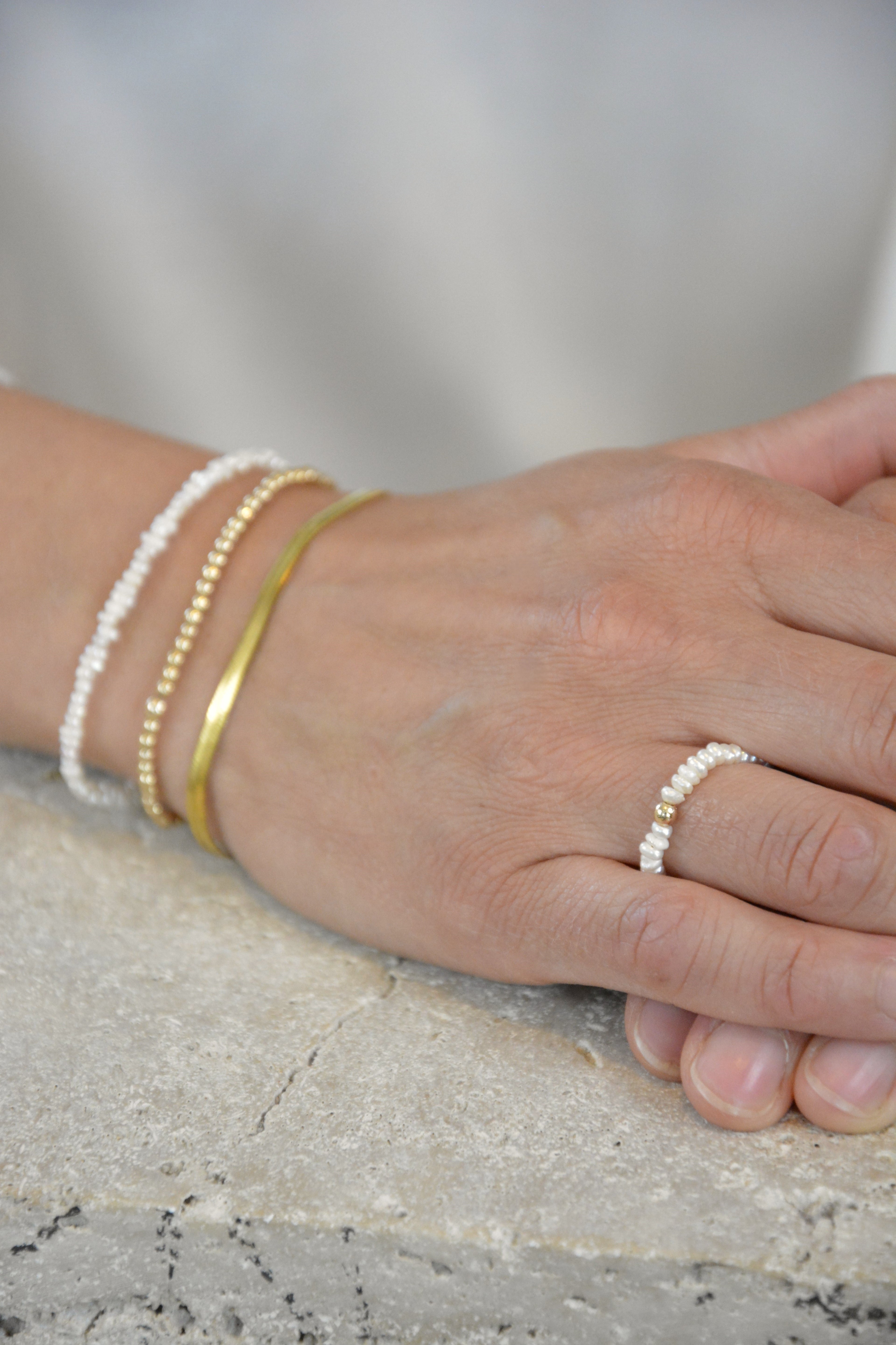 Elegantes Schlangenarmband in Gold – Flache Snake Chain, verstellbar