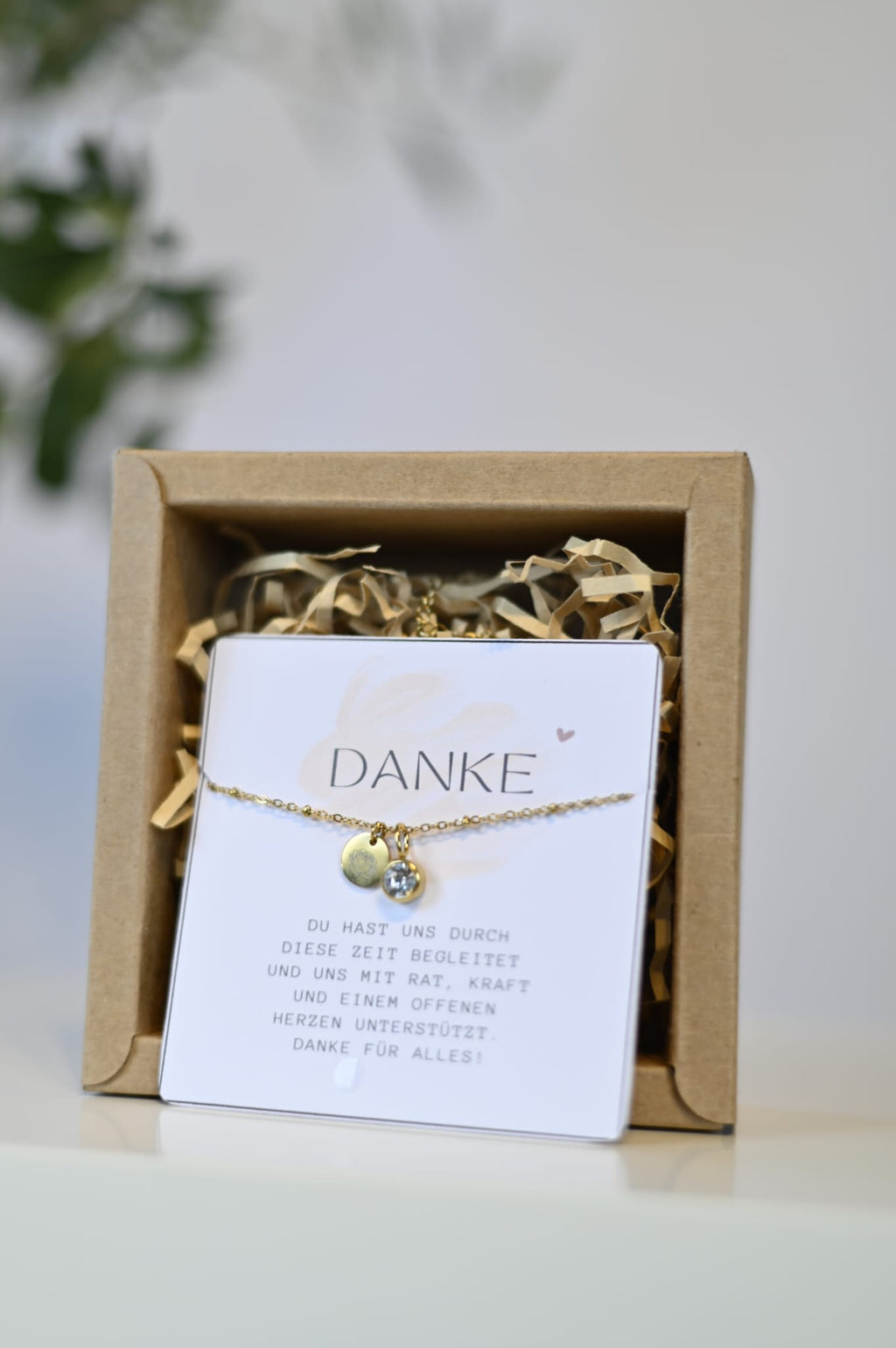Kette - Geschenk für Deine Hebamme - Pfingstrose inkl. Geschenkverpackung