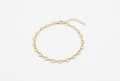 Goldenes Gliederarmband mit feinen Herz-Elementen