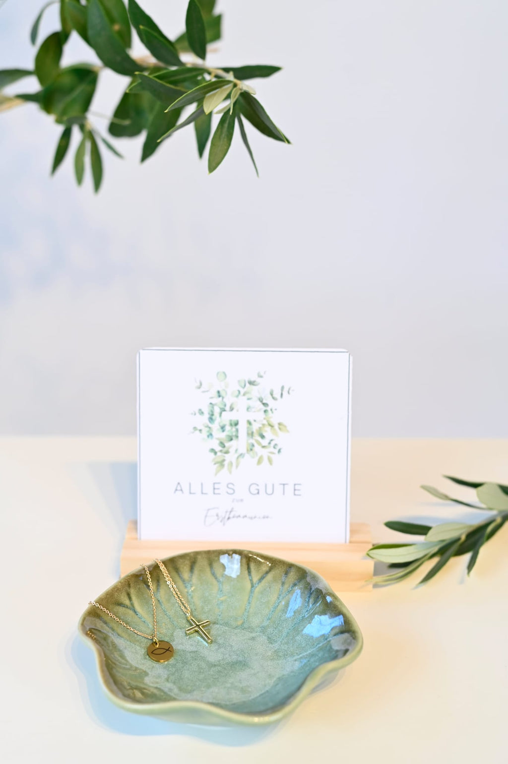 Kinderkette/Halskette Kreuz - Geschenk Erstkommunion/Taufe/Glück/Gottes Segen