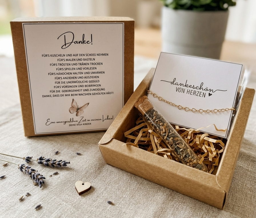 Geschenk für Erzieherinnen oder Lehrerinnen - Armband mit Perlmuttherz Mondstein Rosenquarz Herzarmband