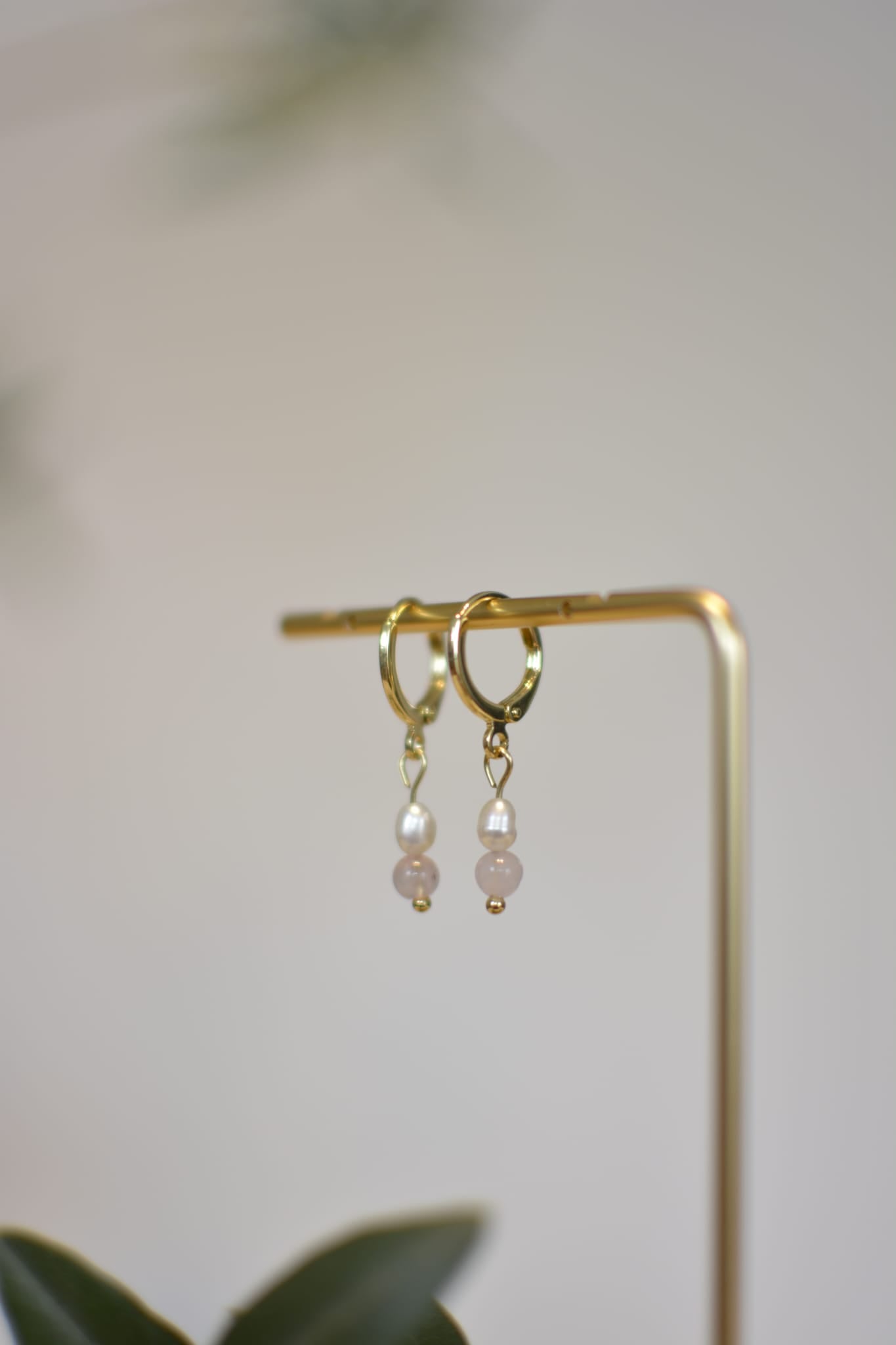 Schmuckset Rosenquarz - Halskette Ohrring Armband Geschenkset