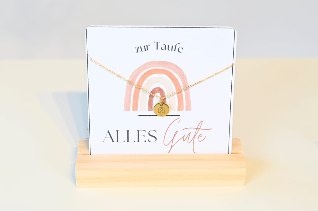 Taufkette Engel - Geschenkpaket inkl. Karte und Halskette / Personalisierung möglich