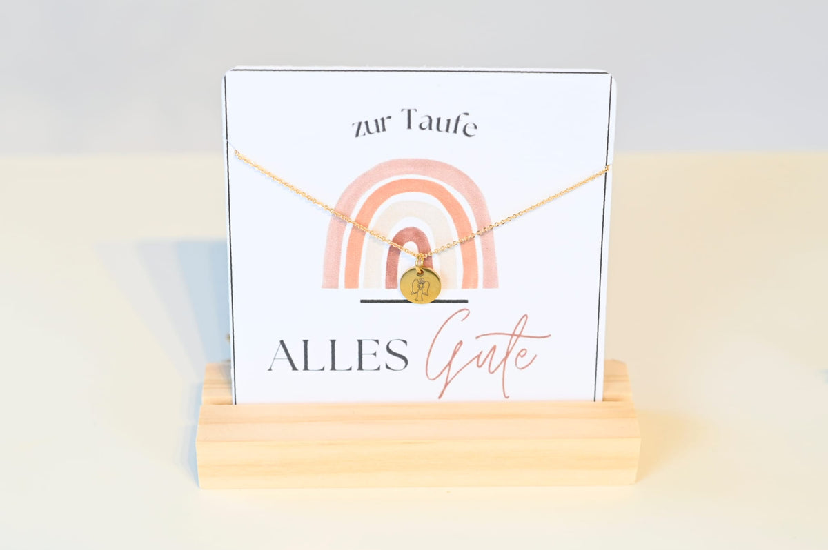 Taufkette Engel - Geschenkpaket inkl. Karte und Halskette / Personalisierung möglich