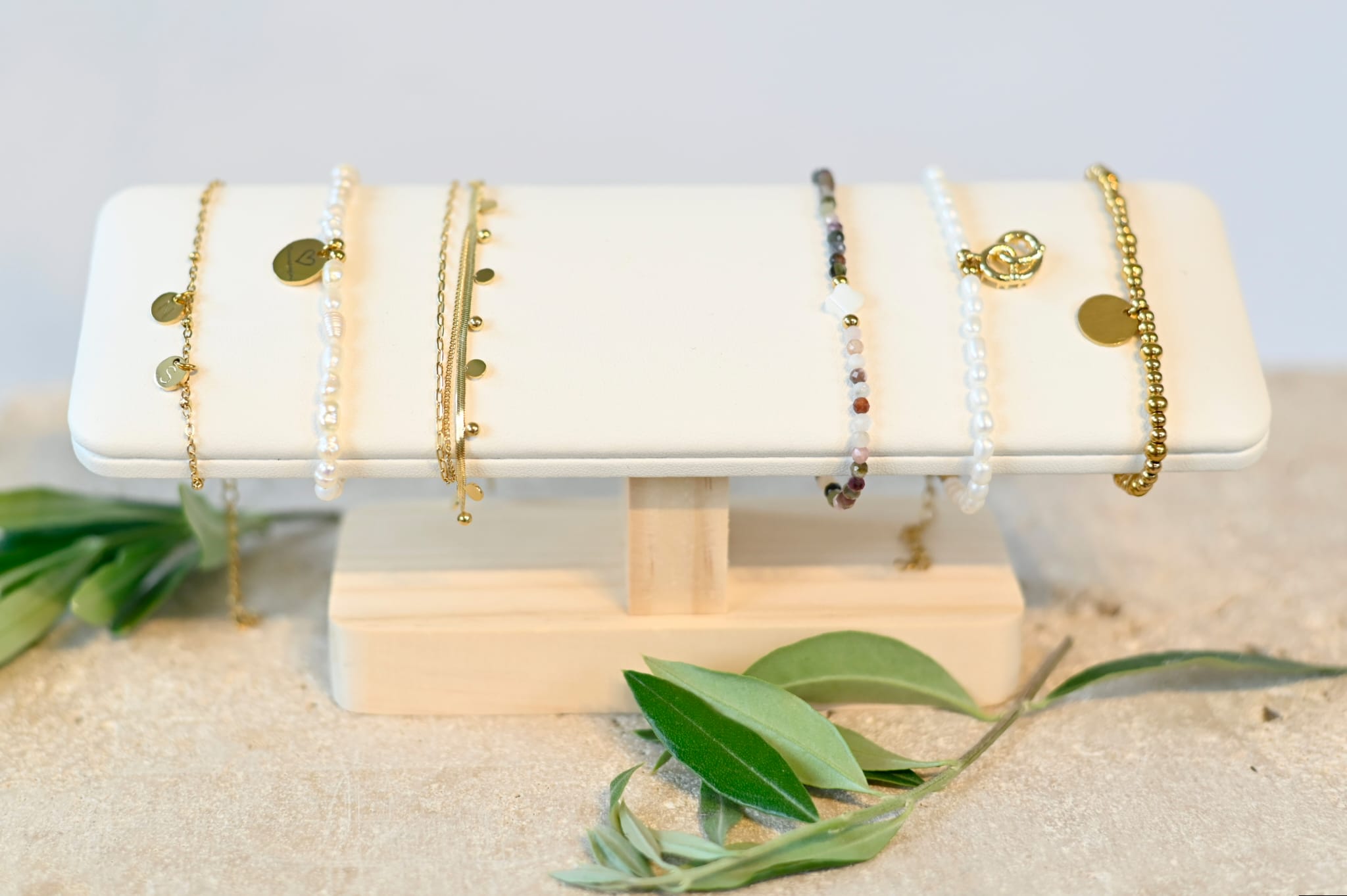 3-teiliges Gliederarmband - Plättchen Set