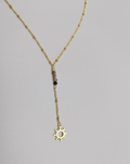 Turmalin Y‑Kette mit Sonnenanhänger modern zeitlos