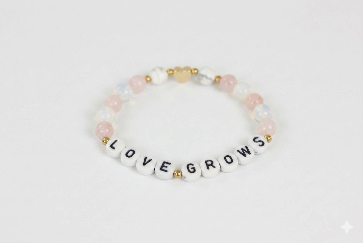 Love Grows Mom to be Armband - Geschenk zur Schwangerschaft