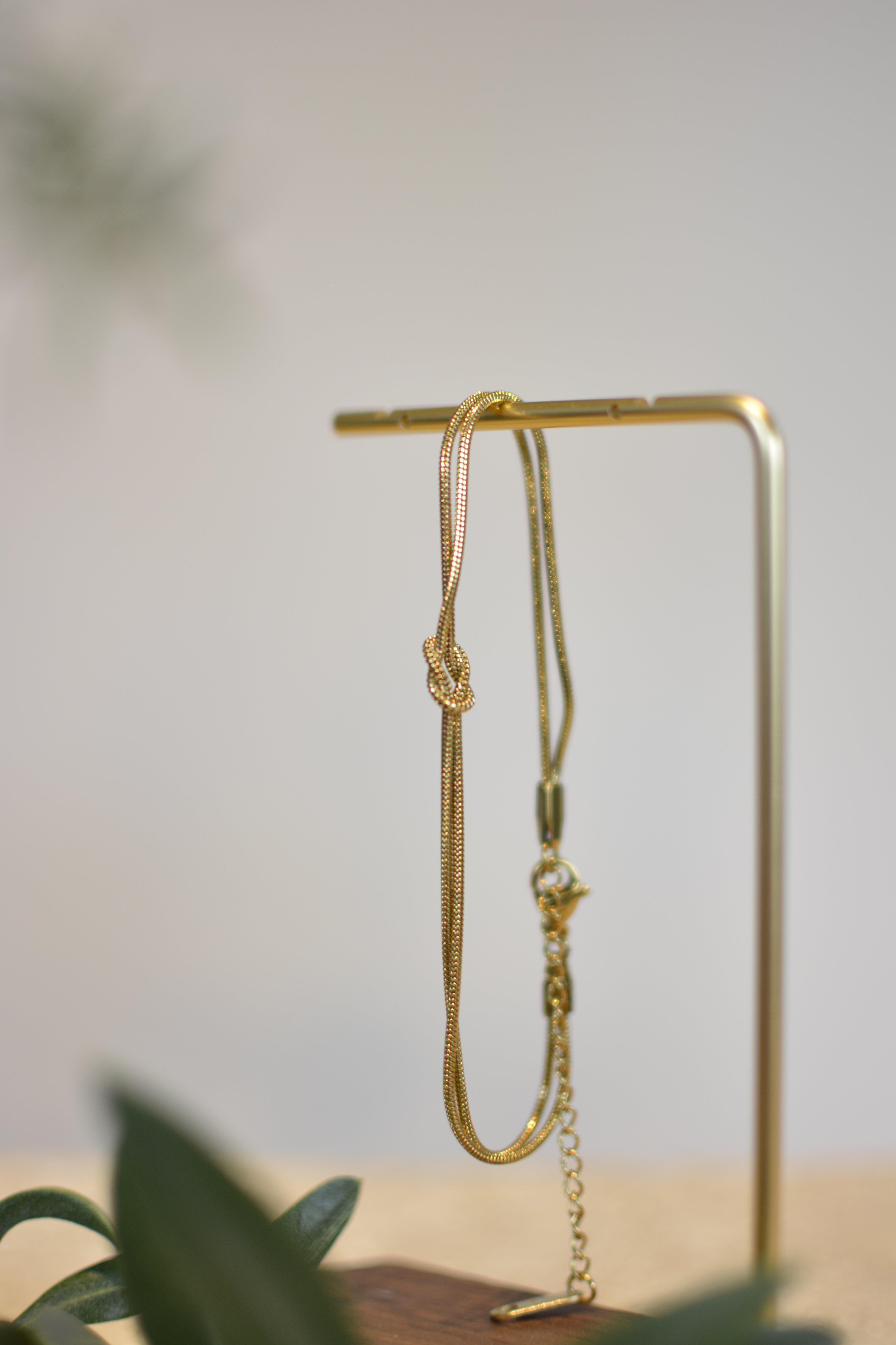 Liebesknoten - gold und individuell einstellbar - wasserfest