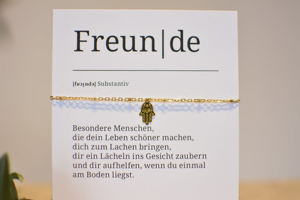 Damen-Armkettchen-Set Gold – Filigrane Talisman-Anhänger