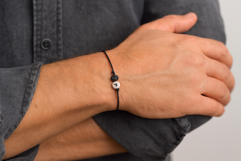Männerarmband 'Initialien' Lederarmband Geschenk