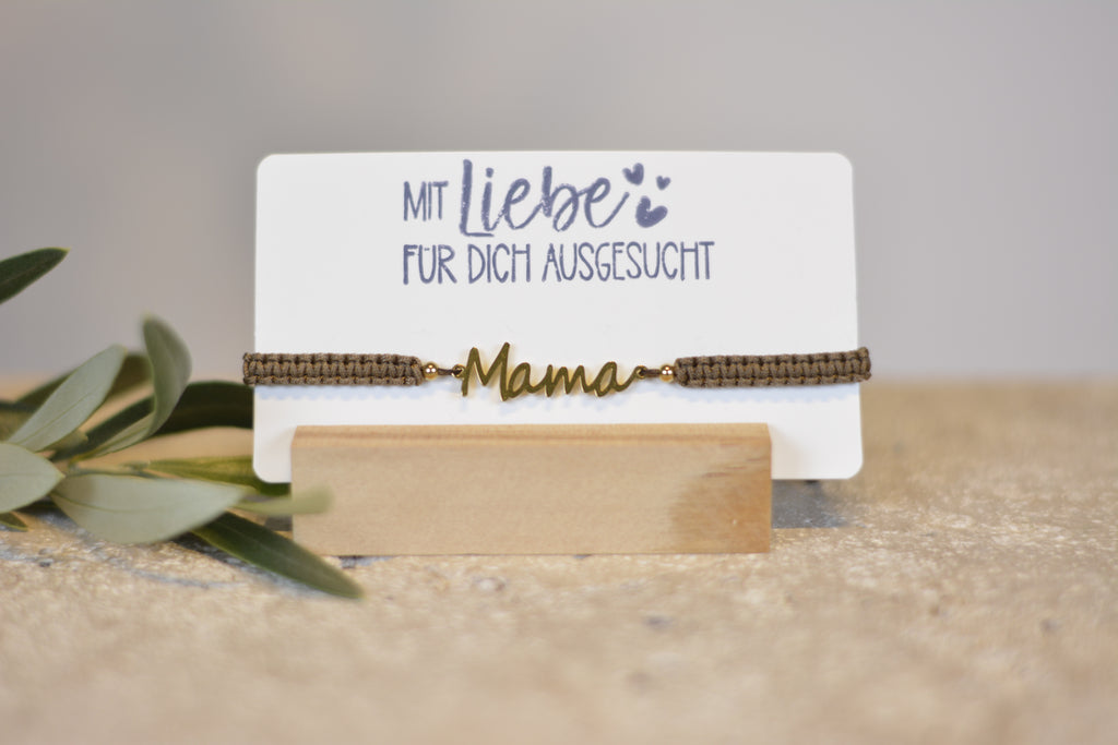 Makrameearmband 'MAMA'