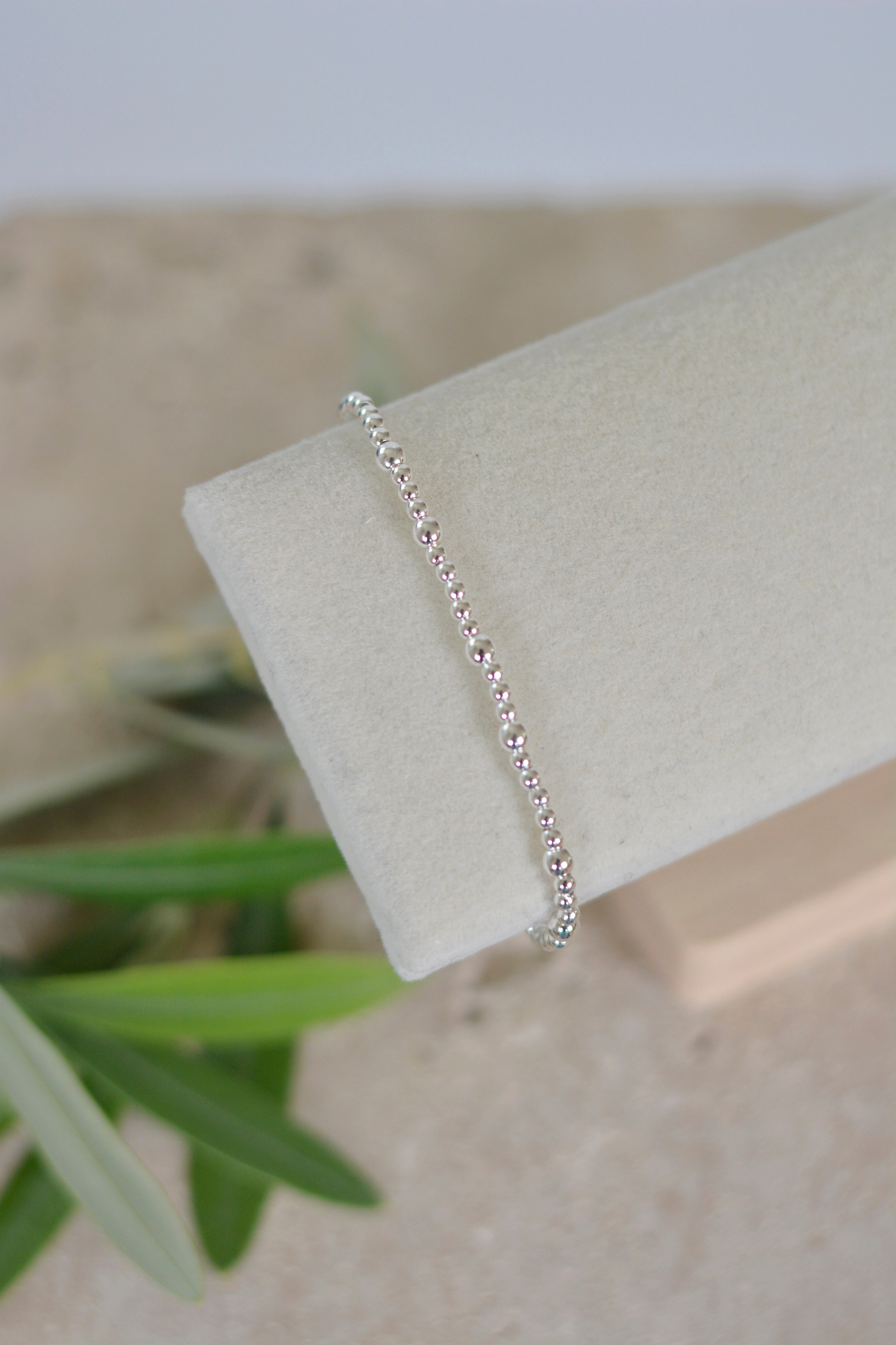 Modern Pearl Bracelet – Hämatit-Perlenarmband silber-glänzend