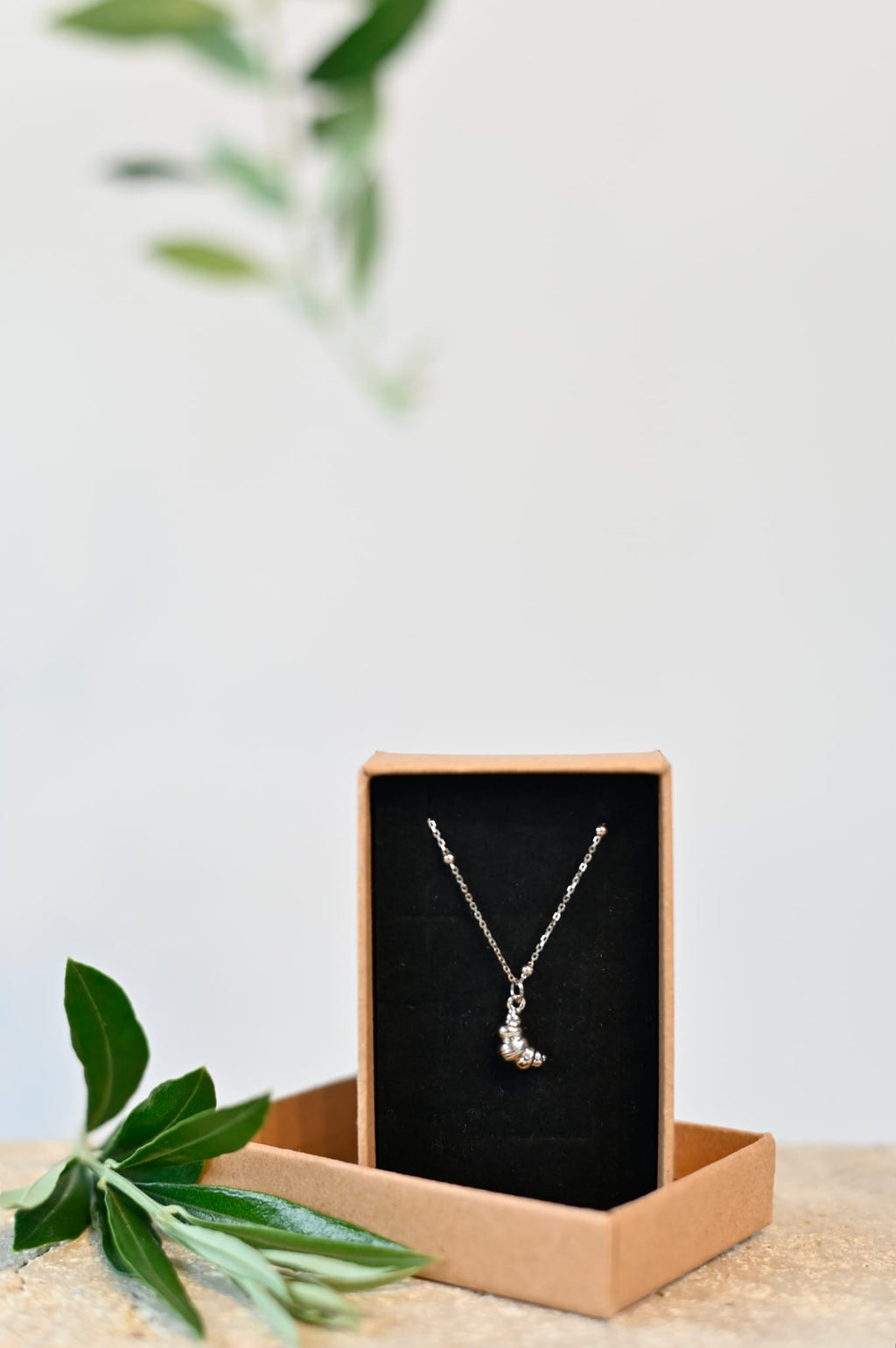 Croissant Halskette - silber zart Gliederkette 925er silber