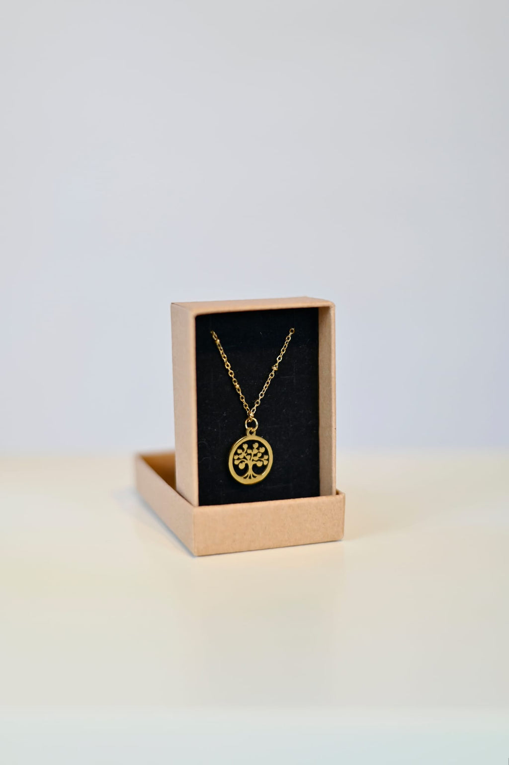 Lebensbaum Halskette - Edelstahl wasserfest spiritueller Schmuck Glück