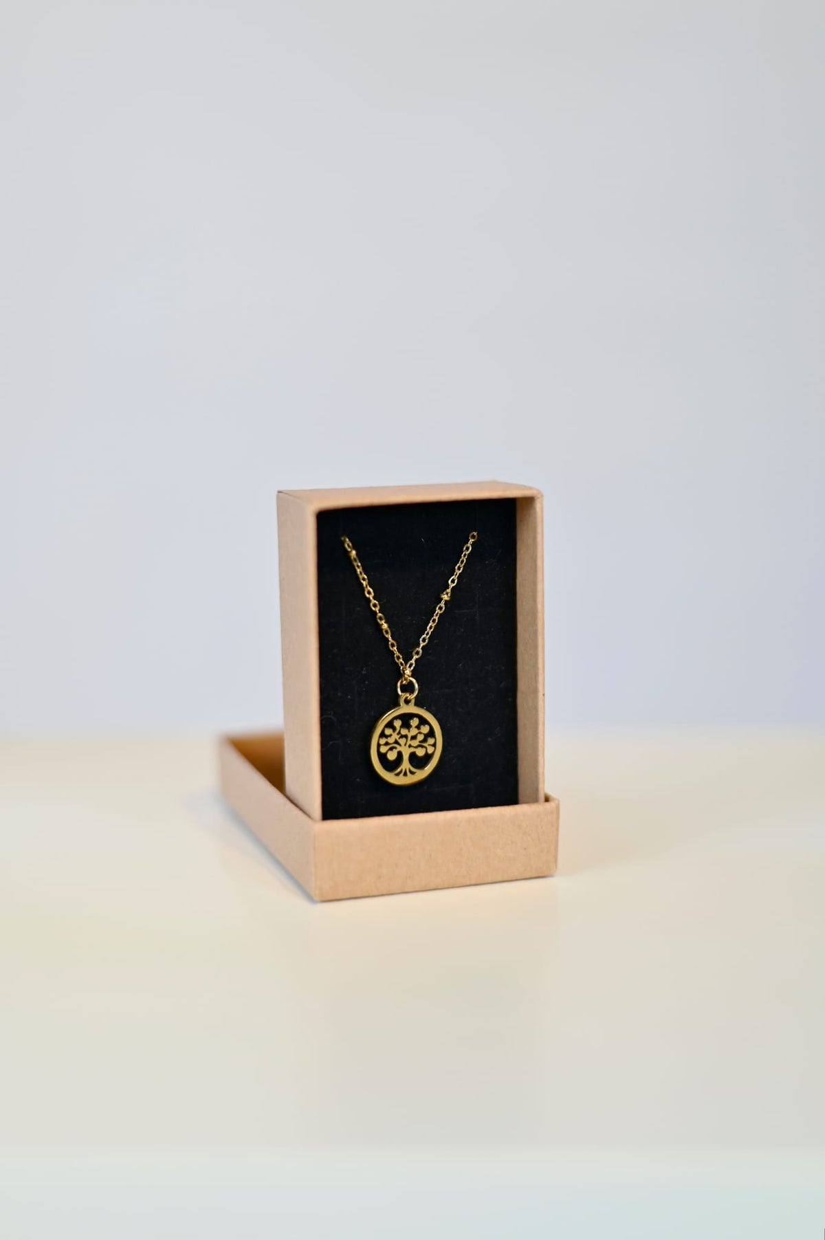 Lebensbaum Halskette - Edelstahl wasserfest spiritueller Schmuck Glück