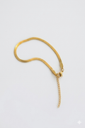 Elegantes Schlangenarmband in Gold – Flache Snake Chain, verstellbar