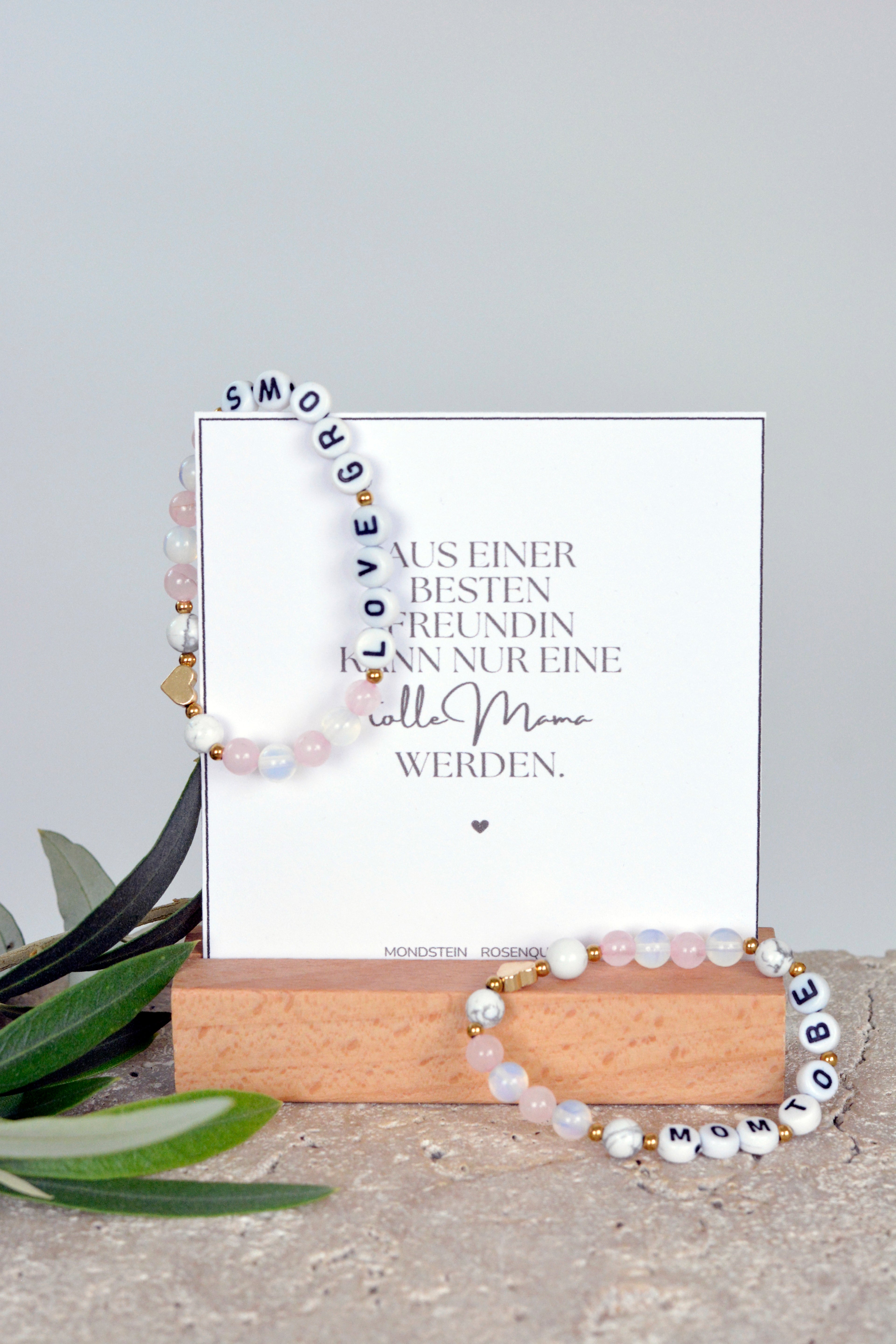 Love Grows Mom to be Armband - Geschenk zur Schwangerschaft
