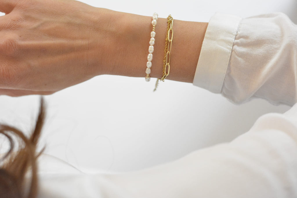 doppeltes Gliederarmband - Büroklammerkette 2 in 1