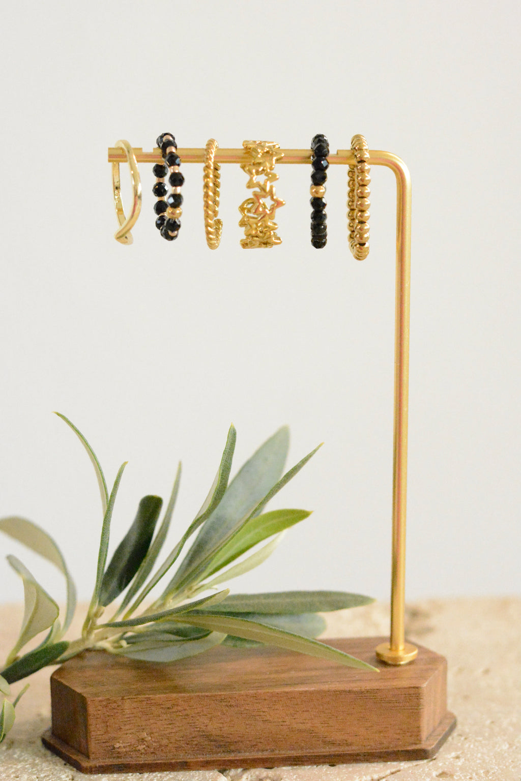 Goldener Twist-Ring (verstellbar) im Seil-Design