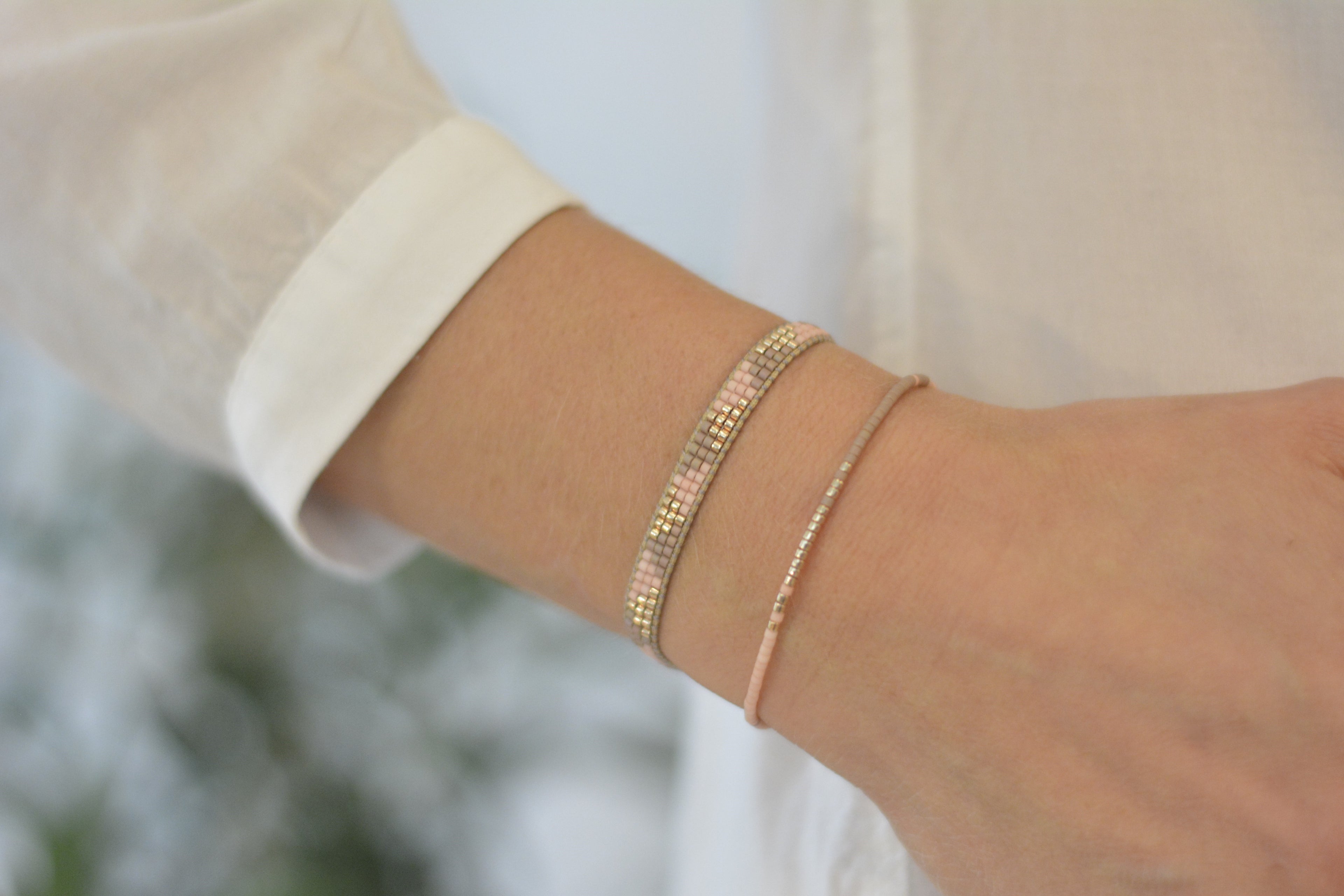 Minimalistisches Miyuki-Armband – Boho-Stil mit Triangel-Muster