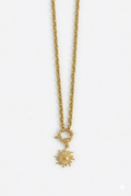 Markante Titanstahlkette mit Sonnenanhänger - moderner Schmuck