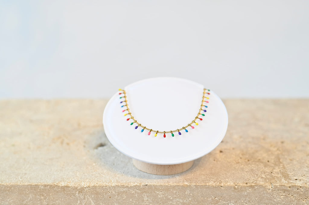 bunte Fußkette - hängende bunte Gliederkette