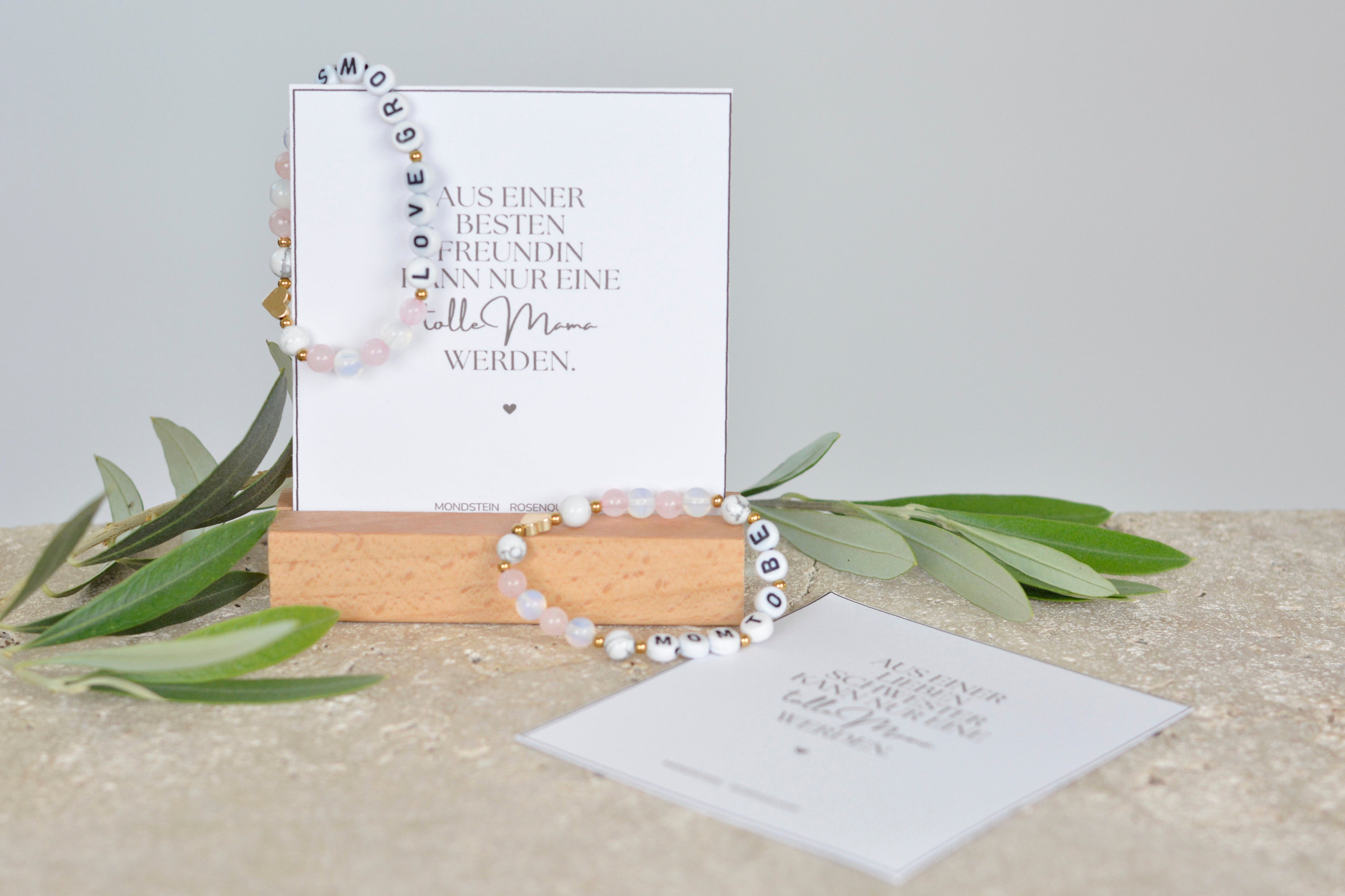 Love Grows Mom to be Armband - Geschenk zur Schwangerschaft