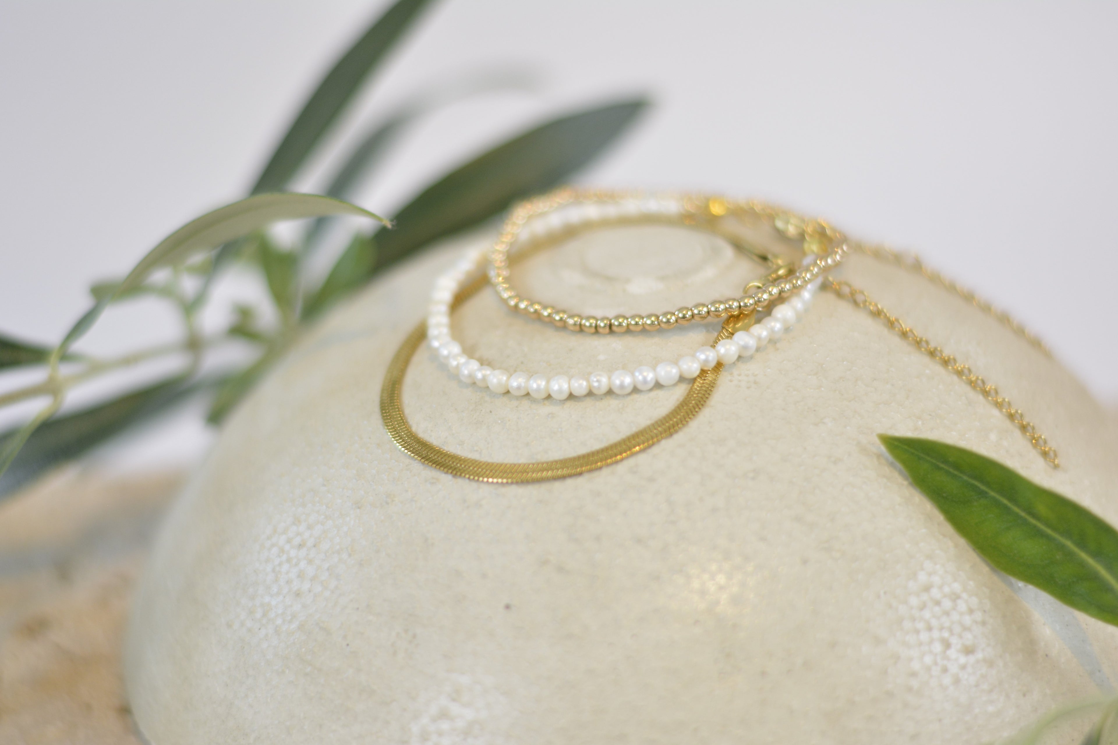 Elegantes Schlangenarmband in Gold – Flache Snake Chain, verstellbar