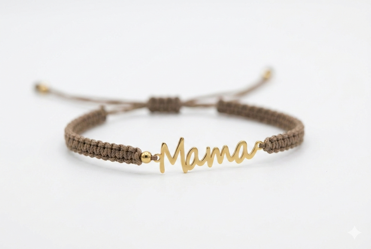Makrameearmband 'MAMA'