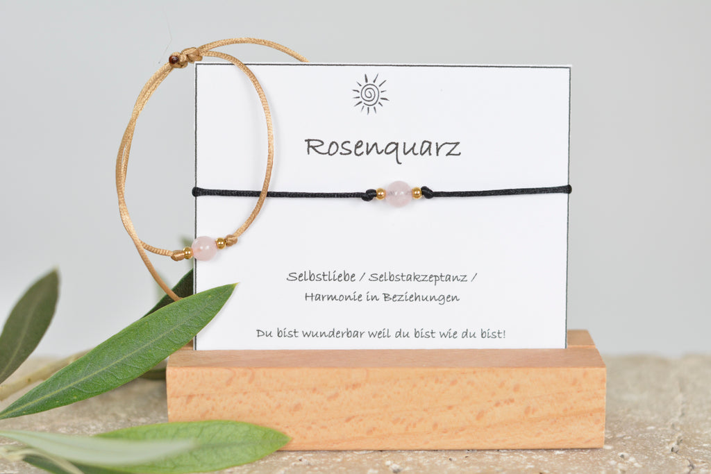Feines Rosenquarz-Armband - Edelsteinarmband
